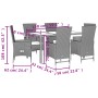 Set comedor de jardín 7 pzas con cojines ratán sintético beige by , Garden sets - Ref: Foro24-3277574, Price: 770,30 €, Disco...