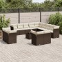 Set sofás de jardín 14 pzas con cojines ratán sintético marrón by , Garden sets - Ref: Foro24-3250402, Price: 1,00 €, Discoun...