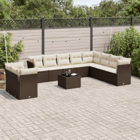 Set de sofás de jardín 11 pzas cojines ratán sintético marrón von , Gartensets - Ref: Foro24-3219173, Preis: 717,20 €, Rabatt: %