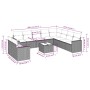Set de sofás de jardín 11 pzas cojines ratán sintético marrón von , Gartensets - Ref: Foro24-3219173, Preis: 717,20 €, Rabatt: %