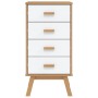 Mesita de noche OLDEN madera maciza de pino blanco y marrón de , Mesitas de noche - Ref: Foro24-358587, Precio: 119,98 €, Des...