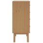 Mesita de noche OLDEN madera maciza de pino blanco y marrón de , Mesitas de noche - Ref: Foro24-358587, Precio: 119,98 €, Des...