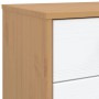 Mesita de noche OLDEN madera maciza de pino blanco y marrón de , Mesitas de noche - Ref: Foro24-358587, Precio: 119,98 €, Des...