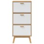 Zapatero OLDEN madera maciza pino blanco y marrón 55x35x120 cm de , Zapateros y organizadores de calzado - Ref: Foro24-358620...