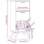 Zapatero OLDEN madera maciza pino blanco y marrón 55x35x120 cm by , Shoe racks and shoe organizers - Ref: Foro24-358620, Pric...