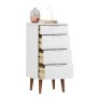 Mesita de noche MOLDE madera maciza de pino blanca 40x35x82 cm by , Drawers - Ref: Foro24-350502, Price: 131,97 €, Discount: %