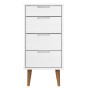Mesita de noche MOLDE madera maciza de pino blanca 40x35x82 cm by , Drawers - Ref: Foro24-350502, Price: 131,97 €, Discount: %