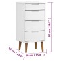 Mesita de noche MOLDE madera maciza de pino blanca 40x35x82 cm by , Drawers - Ref: Foro24-350502, Price: 131,97 €, Discount: %