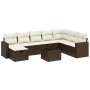 Set de sofás de jardín 9 pzas y cojines ratán sintético marrón by , Garden sets - Ref: Foro24-3263599, Price: 561,36 €, Disco...