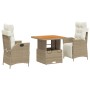 Set comedor de jardín 3 pzas con cojines ratán sintético beige von , Gartensets - Ref: Foro24-3277471, Preis: 373,36 €, Rabat...