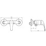 SCHÜTTE Grifo mezclador de ducha ATHOS cromado de , Grifos - Ref: Foro24-438655, Precio: 41,71 €