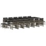 Set comedor de jardín 17 pzas y cojines ratán sintético gris von , Gartensets - Ref: Foro24-3211004, Preis: 1,00 €, Rabatt: %