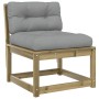 Juego de sofás jardín 6 pzas con cojines madera pino impregnada by , Garden sets - Ref: Foro24-3217044, Price: 635,17 €, Disc...