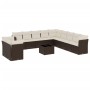 Set de sofás de jardín y cojines 12 pzas ratán sintético marrón by , Garden sets - Ref: Foro24-3249732, Price: 866,19 €, Disc...