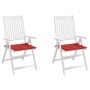 Cojines de silla de jardín 2 uds tela Oxford rojo 40x40x3 cm von , Kissen für Stühle und Sofas - Ref: Foro24-314014, Preis: 2...