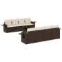 Set de sofás de jardín 9 pzas y cojines ratán sintético marrón by , Garden sets - Ref: Foro24-3252290, Price: 599,47 €, Disco...