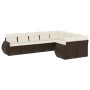 Set de sofás de jardín 9 pzas y cojines ratán sintético marrón von , Gartensets - Ref: Foro24-3254180, Preis: 628,99 €, Rabat...