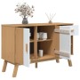 Aparador OLDEN madera maciza pino blanco y marrón 114x43x73,5cm von , Sideboards - Ref: Foro24-358608, Preis: 158,04 €, Rabat...
