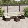 Set sofás de jardín 8 piezas y cojines ratán sintético marrón by , Garden sets - Ref: Foro24-3252830, Price: 500,44 €, Discou...