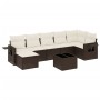 Set sofás de jardín 8 piezas y cojines ratán sintético marrón by , Garden sets - Ref: Foro24-3252830, Price: 500,44 €, Discou...