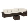 Juego de sofás de jardín 7 piezas con cojines ratán PE marrón von , Gartensets - Ref: Foro24-3252540, Preis: 477,64 €, Rabatt: %