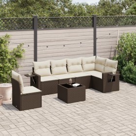 Juego de sofás de jardín 7 piezas con cojines ratán PE marrón von , Gartensets - Ref: Foro24-3252580, Preis: 477,64 €, Rabatt: %