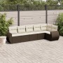 Set sofás de jardín 6 piezas y cojines ratán sintético marrón by , Garden sets - Ref: Foro24-3253730, Price: 432,26 €, Discou...
