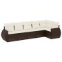 Set sofás de jardín 6 piezas y cojines ratán sintético marrón by , Garden sets - Ref: Foro24-3253730, Price: 432,26 €, Discou...