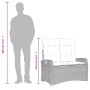 Set comedor de jardín 2 pzas con cojines ratán sintético negro by , Garden sets - Ref: Foro24-3277382, Price: 242,68 €, Disco...