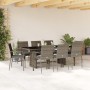 Set comedor jardín 9 pzas y cojines ratán sintético gris von , Gartensets - Ref: Foro24-3213497, Preis: 639,04 €, Rabatt: %