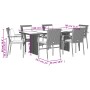 Set comedor jardín 9 pzas y cojines ratán sintético gris von , Gartensets - Ref: Foro24-3213497, Preis: 639,04 €, Rabatt: %
