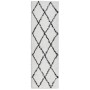 Alfombra de pelo largo moderna PAMPLONA crema y negro 80x250 cm by , Rugs - Ref: Foro24-375363, Price: 34,79 €, Discount: %
