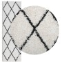 Alfombra de pelo largo moderna PAMPLONA crema y negro 80x250 cm by , Rugs - Ref: Foro24-375363, Price: 34,79 €, Discount: %