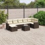 Set sofás de jardín 8 piezas y cojines ratán sintético marrón by , Garden sets - Ref: Foro24-3263519, Price: 515,99 €, Discou...