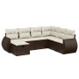 Juego de sofás de jardín 7 piezas con cojines ratán PE marrón von , Gartensets - Ref: Foro24-3264149, Preis: 487,30 €, Rabatt: %