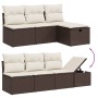 Juego de sofás de jardín 7 piezas con cojines ratán PE marrón von , Gartensets - Ref: Foro24-3264149, Preis: 487,30 €, Rabatt: %