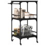 Carrito de cocina madera de ingeniería negro 60,5x50x105 cm von , Küchen- und Speisewagen - Ref: Foro24-842336, Preis: 79,79 ...