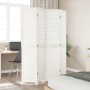 Biombo separador de 4 paneles madera maciza Paulownia blanco by , Room dividers - Ref: Foro24-358835, Price: 122,96 €, Discou...