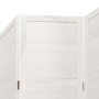 Biombo separador de 4 paneles madera maciza Paulownia blanco by , Room dividers - Ref: Foro24-358835, Price: 122,96 €, Discou...
