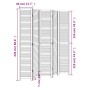 Biombo separador de 5 paneles madera maciza Paulownia blanco by , Room dividers - Ref: Foro24-358840, Price: 174,83 €, Discou...
