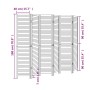 Biombo separador de 6 paneles madera maciza Paulownia blanco by , Room dividers - Ref: Foro24-358842, Price: 190,41 €, Discou...