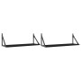 Estantes de pared 2 uds madera ingeniería negro 80x25x25,5 cm de , Estantes y estanterías - Ref: Foro24-836338, Precio: 45,00 €