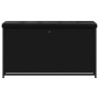 Banco zapatero con cajón abatible negro 102x32x56 cm by , Benches for halls and storage - Ref: Foro24-835127, Price: 98,34 €,...