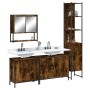 Set de muebles baño 4 pzas madera contrachapada roble ahumado by , Bathroom furniture - Ref: Foro24-3214692, Price: 248,99 €,...