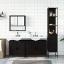 Juego de muebles de baño 4 pzas madera contrachapada negro by , Bathroom furniture - Ref: Foro24-3214690, Price: 242,50 €, Di...