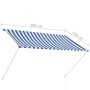 Toldo retráctil 200x150 cm azul y blanco von , Markisen - Ref: Foro24-143747, Preis: 47,24 €, Rabatt: %
