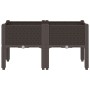 Jardinera con patas PP marrón 80x40x42 cm by , Pots and planters - Ref: Foro24-367895, Price: 62,79 €, Discount: %