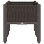 Jardinera con patas PP marrón 80x40x42 cm by , Pots and planters - Ref: Foro24-367895, Price: 62,79 €, Discount: %