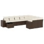 Set de sofás de jardín 10 pzas y cojines ratán sintético marrón by , Garden sets - Ref: Foro24-3223062, Price: 643,71 €, Disc...