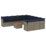 Set sofás de jardín con cojines 12 piezas ratán sintético gris by , Garden sets - Ref: Foro24-3256243, Price: 856,16 €, Disco...